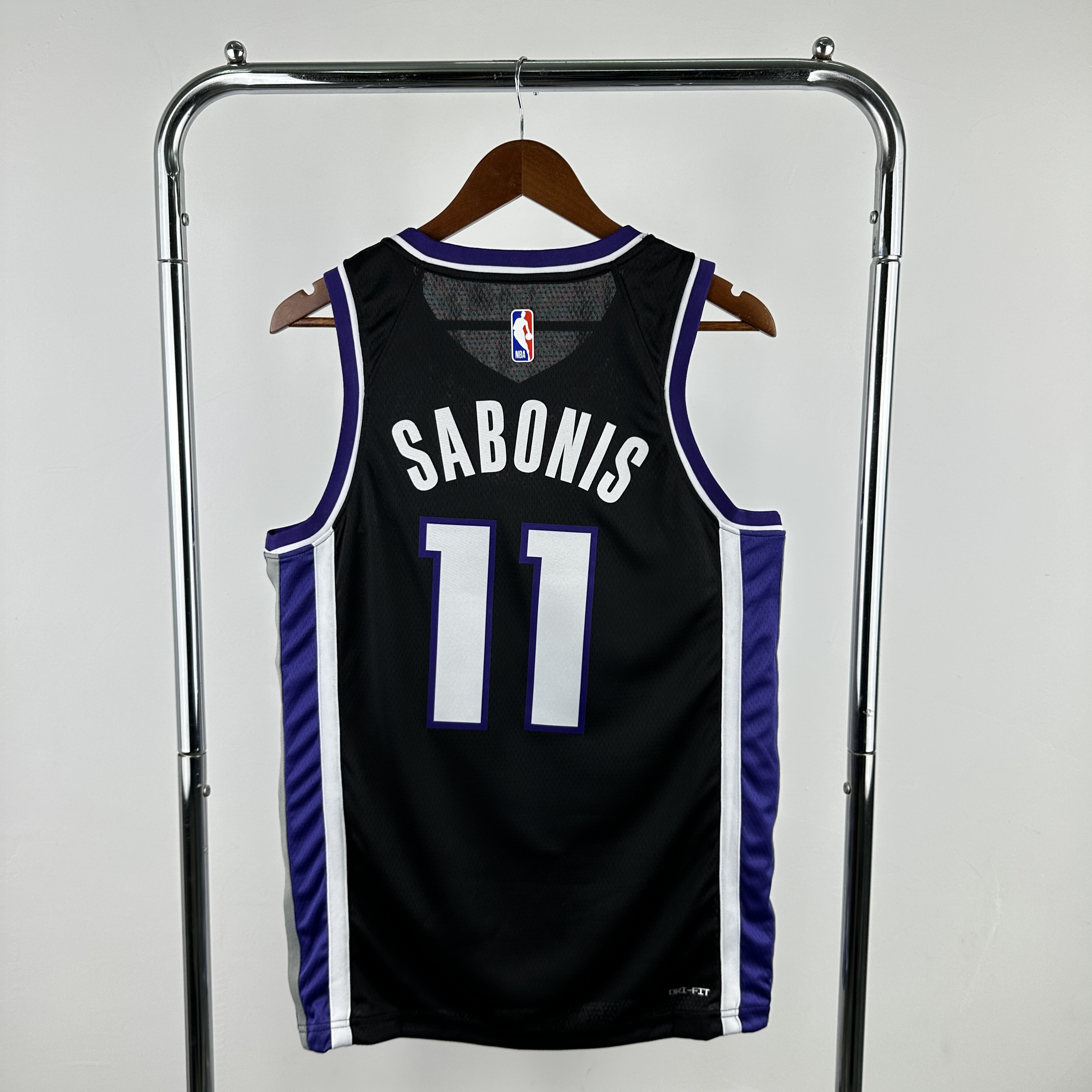 Men Sacramento Kings #11 Sabonis Black Season Nike 2024 NBA Jersey